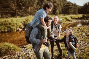 A family hike, one of the best spring vacation ideas